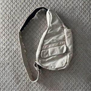 Ameribag Large Unisex Tan Duck Canvas One Shoulder Sling bag